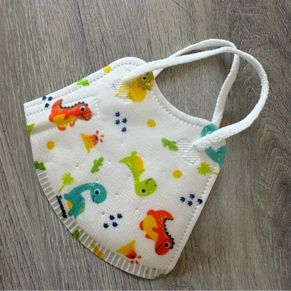 Dinosaur Print Disposable Toddler Face Masks (30pcs)